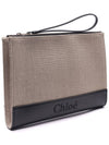 Sense Zipper Clutch Bag Beige Black - CHLOE - BALAAN 4