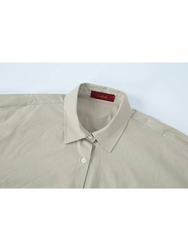 Cotton Overfit Shirt BeigeC3WBL72BE - CALLAITE - BALAAN 7