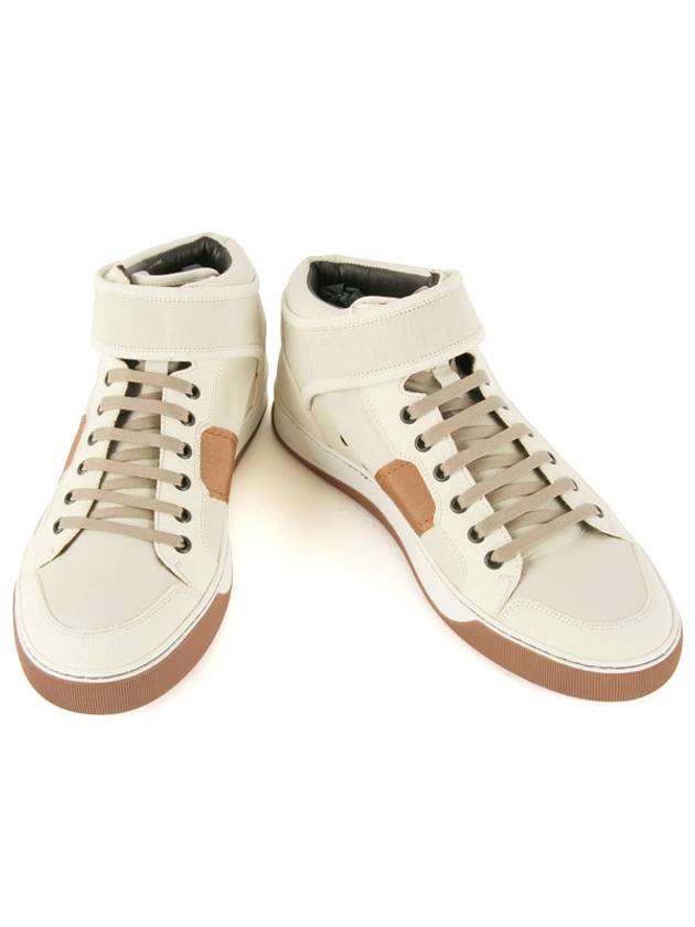 AM5PBL2VFO6B1 00 Cream Velcro High Tops - LANVIN - BALAAN 5