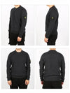 Wappen Patch Crew Neck Wool Knit Top Charcoal - STONE ISLAND - BALAAN 3