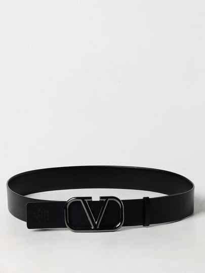 Buckle Leather Belt Black - VALENTINO - BALAAN 2