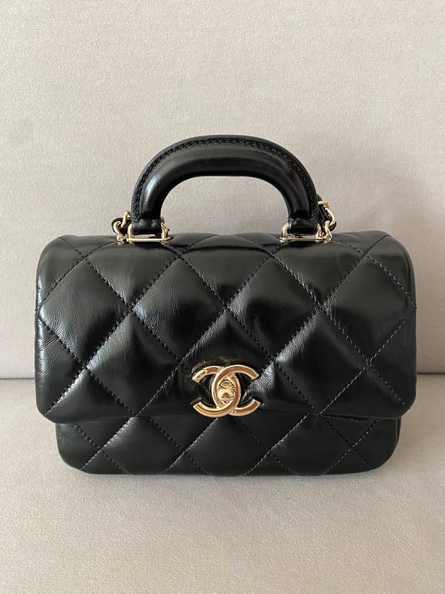 Chain Lambskin Mini Bag Gold Black - CHANEL - BALAAN 2