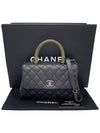 Women s A92990 Caviar Skin Coco Handle Small Flap Tote Bag Strap - CHANEL - BALAAN 11