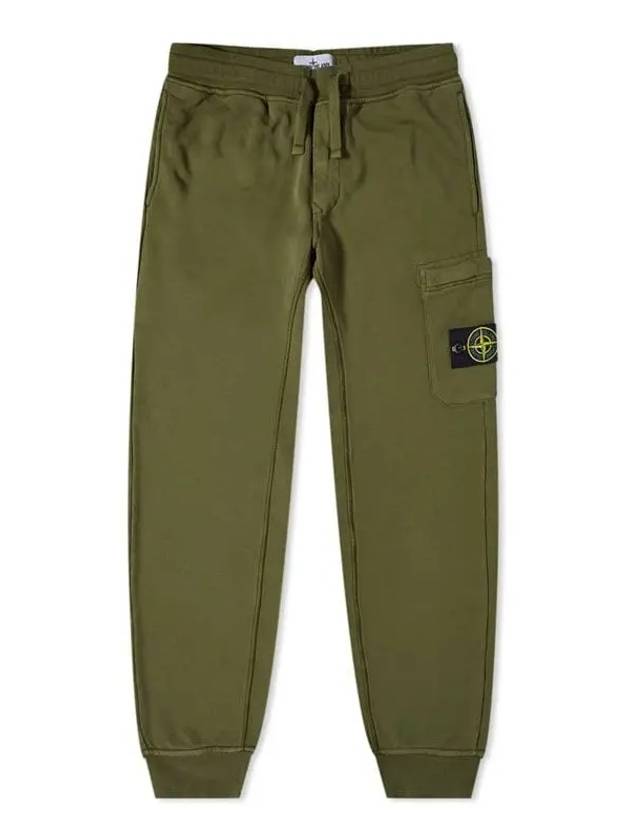 Waffen Patch Cotton Jogger Track Pants Green - STONE ISLAND - BALAAN.