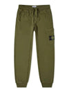 Waffen Patch Cotton Fleece Track Pants Olive - STONE ISLAND - BALAAN 2