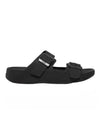 Men's Van Gogh Moc Buckle Nubuck Slippers Black - FITFLOP - BALAAN 1