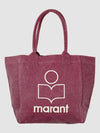 Isabel Marant Yenki Logo Tote Bag Purple PM0002FA A1X19M 86PM - ISABEL MARANT ETOILE - BALAAN 2