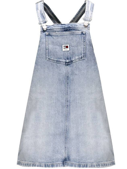 Pinafore mini short dress denim light - TOMMY HILFIGER - BALAAN 2