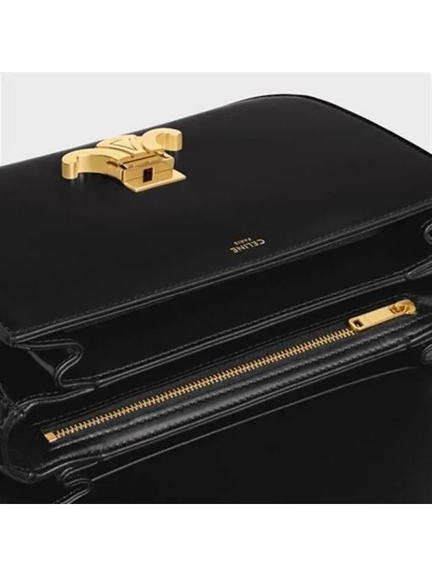 Classique Triomphe Shiny Calfskin Shoulder Bag Black - CELINE - BALAAN 5