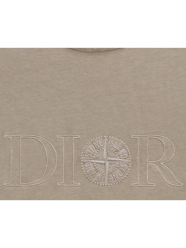 Oversized Fit Cotton Jersey Short Sleeve T-Shirt Brown - DIOR - BALAAN 6