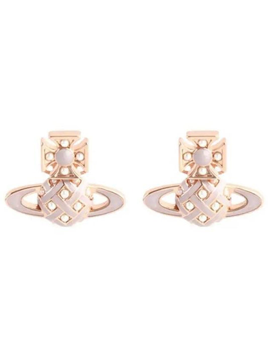 Cassie Bas Relief Earrings Rose Gold - VIVIENNE WESTWOOD - BALAAN 1