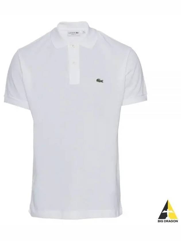 Men's Logo Classic Fit Cotton Short Sleeve Polo Shirt White - LACOSTE - BALAAN 2