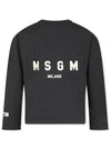 Kids Logo Patch Long Sleeve T shirt Dark Gray - MSGM - BALAAN 2