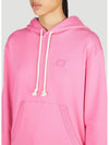 Face Logo Patch Hoodie Bright Pink - ACNE STUDIOS - BALAAN 4