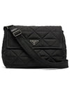 Topstitched Re Nylon Shoulder Bag Black - PRADA - BALAAN 3