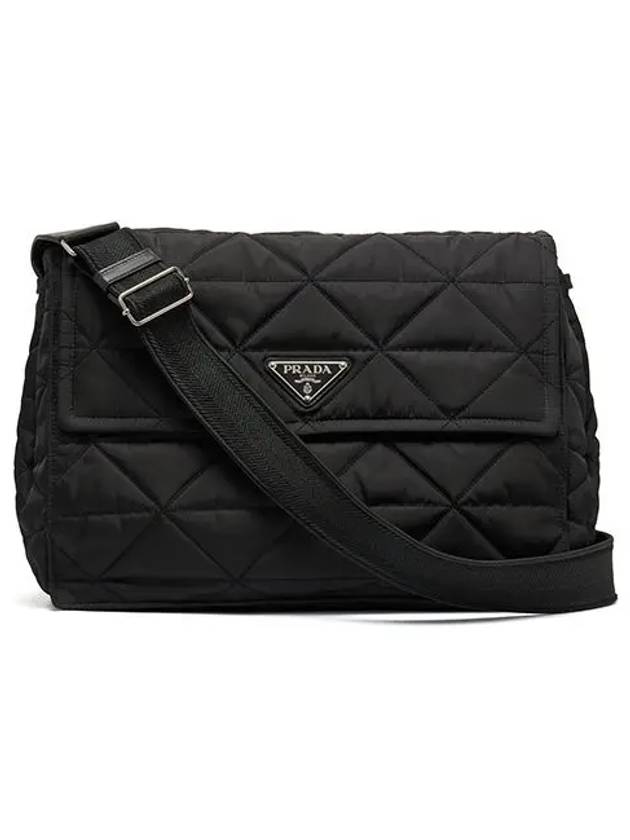 Topstitch Re-Nylon Cross Bag Black - PRADA - BALAAN 3