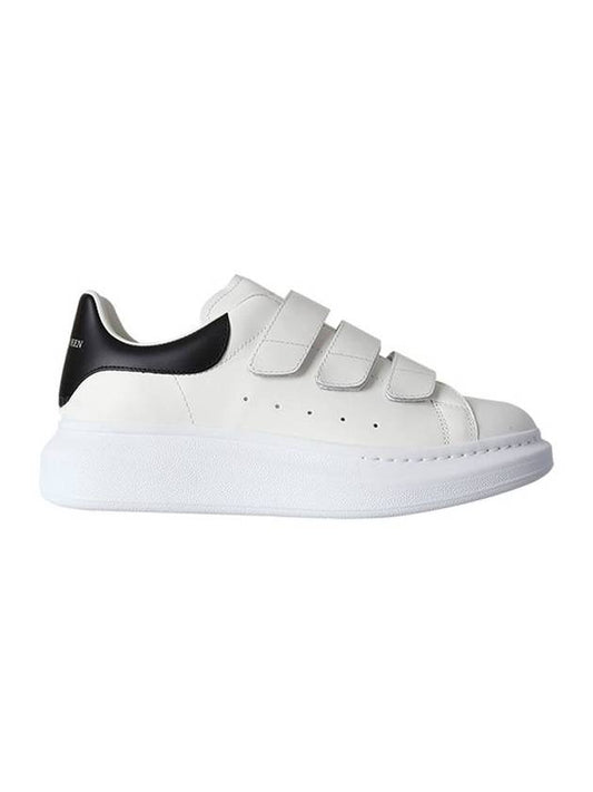 Men's Larry Oversole Black Tab Velcro Low Top Sneakers White - ALEXANDER MCQUEEN - BALAAN 1