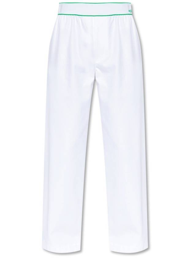 Women's Elastic Cotton Tennis Straight Pants White - BOTTEGA VENETA - BALAAN 1