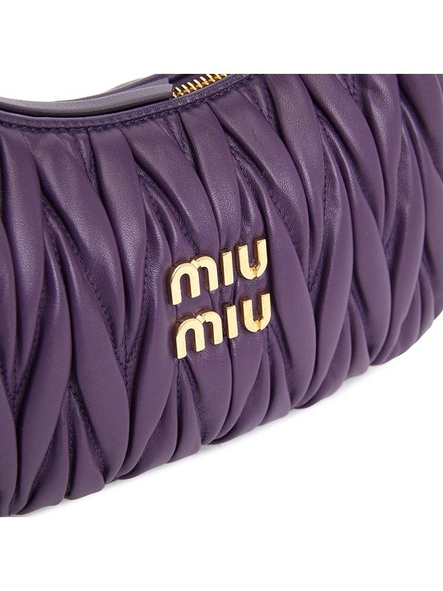 Wander Materasse Nappa Leather Mini Hobo Tote Bag Violet - MIU MIU - BALAAN 8