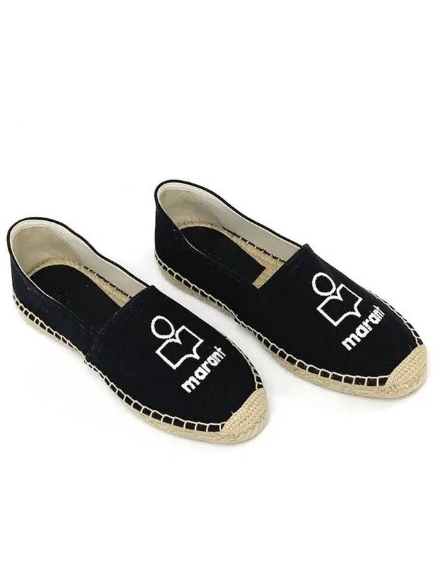 Canae Embroidered Logo Canvas Espadrilles Black - ISABEL MARANT - BALAAN 2