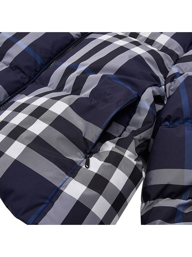 Check Crop Padding Night Blue - BURBERRY - BALAAN 9