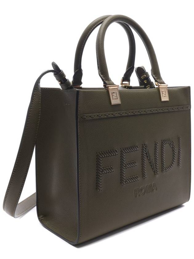 Logo Sunshine Small Tote Bag Green - FENDI - BALAAN 4