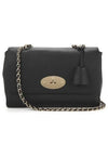 Lily Chain Medium Goat Leather Shoulder Bag Black - MULBERRY - BALAAN 2