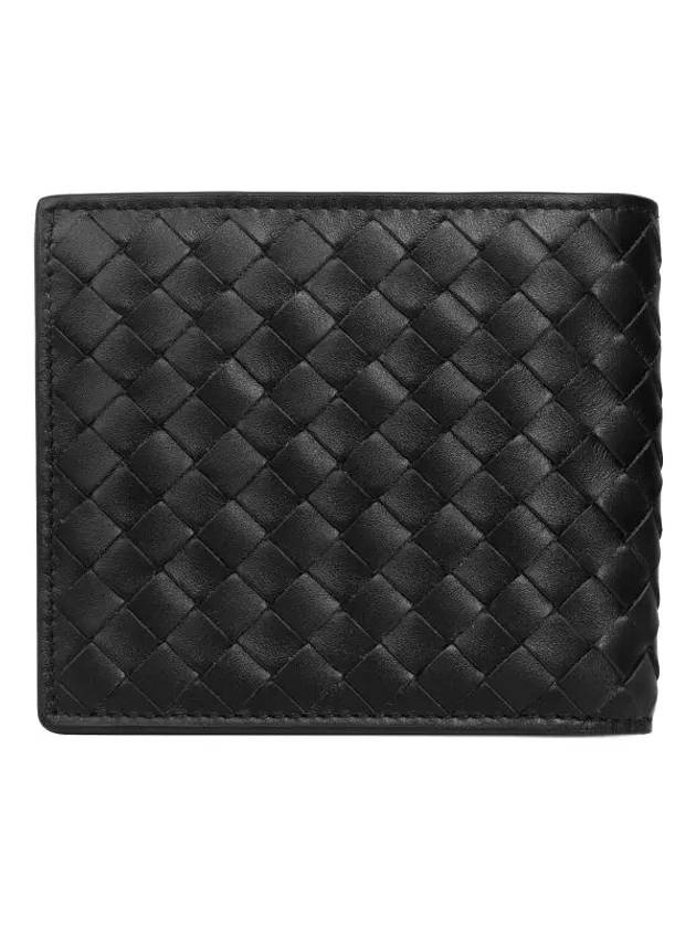 Intrecciato Weaving Half Wallet Black - BOTTEGA VENETA - BALAAN 5