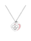 Return To Tiffany Mini Double Heart Necklace Silver Pink - TIFFANY & CO. - BALAAN 1