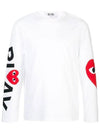 Big Heart Arm Logo Long Sleeve T-Shirt P1 T258 1 White - COMME DES GARCONS PLAY - BALAAN 3