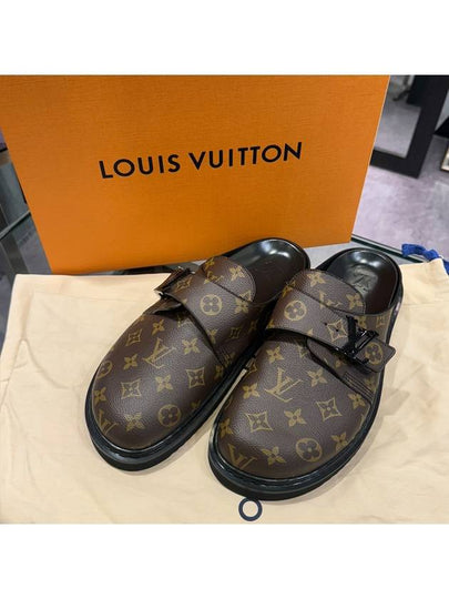 Men s Sandals LV Easy Mule Brown Black Logo - LOUIS VUITTON - BALAAN 2