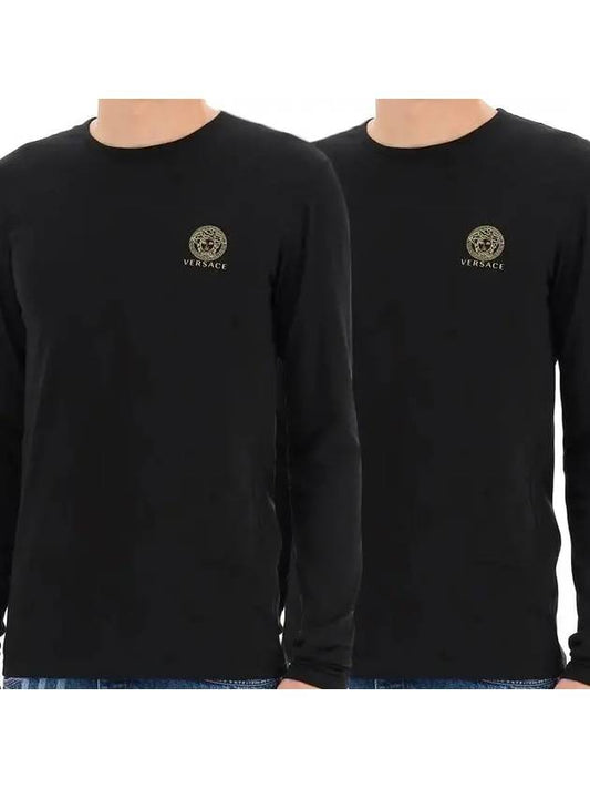 Men's Medusa Head Long Sleeve T-Shirt 2 Pack Black - VERSACE - BALAAN 2