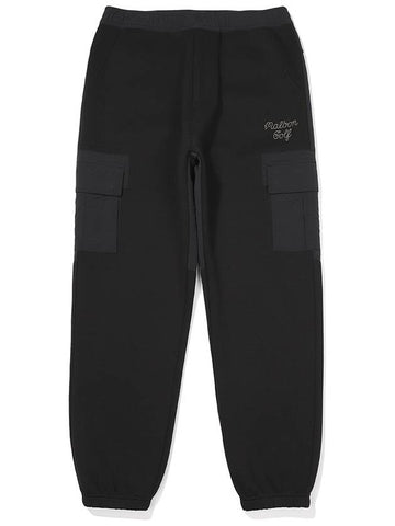 Airy double layer jogger pants BLACK MAN - MALBON GOLF - BALAAN 1