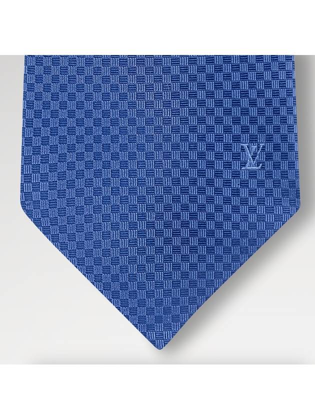 Men's Micro Damier Tie Blue - LOUIS VUITTON - BALAAN 2