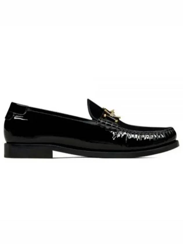 Men's Patent Leather Penny Loafer Black - SAINT LAURENT - BALAAN 2