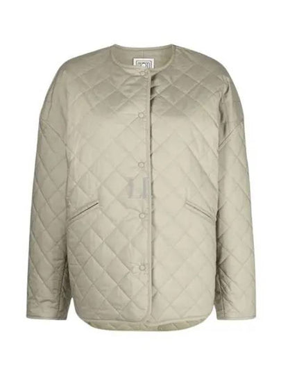 Overfit Diamond Quilted Jacket Khaki - TOTEME - BALAAN 2