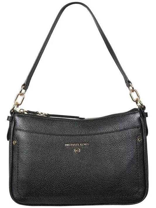 Women's Jet Set Charm Pochette Medium Shoulder Bag Black - MICHAEL KORS - BALAAN 1