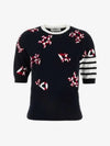 Women's 4 Bar Intarsia Knit Top Navy - THOM BROWNE - BALAAN 2