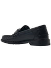 FF Square Leather Loafers Black - FENDI - BALAAN 4