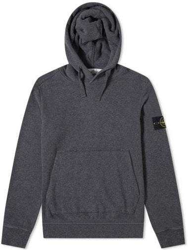 Wappen Patch Brushed Hooded Sweatshirt Men s Hoodie Charcoal 711562820 V0M67 - STONE ISLAND - BALAAN 1