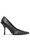 Rockstud Leather Pumps Black - VALENTINO - BALAAN 1