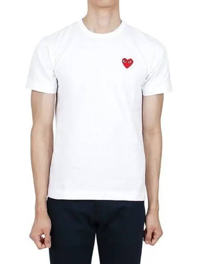 Play Red Heart Waffen Short Sleeve T-Shirt White P1 T108 2 - COMME DES GARCONS - BALAAN 2