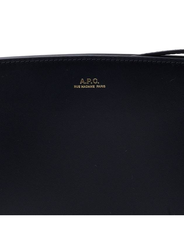 logo printed leather pouch bag black - A.P.C. - BALAAN.