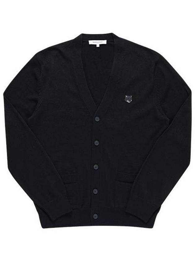 Bold Fox Head Patch Regular Cardigan Black - MAISON KITSUNE - BALAAN 2