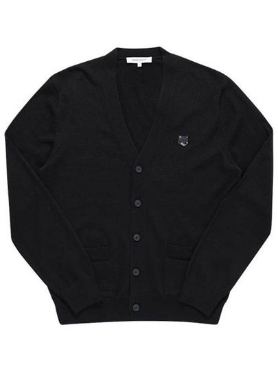 Bold Fox Head Patch Regular Cardigan Black - MAISON KITSUNE - BALAAN 2