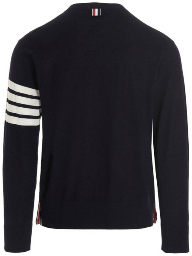 4 Bar Armband Classic Merino Wool Knit Top Navy - THOM BROWNE - BALAAN 3