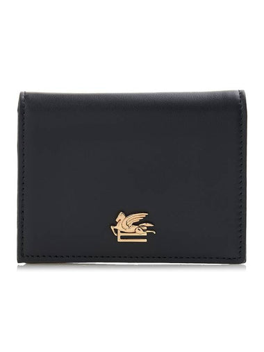 Women's Pegasus Logo Half Wallet Black - ETRO - BALAAN 1