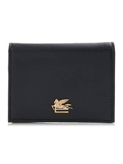 Women's Pegasus Logo Half Wallet Black - ETRO - BALAAN 2