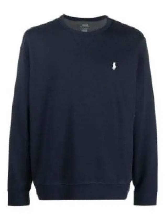 Embroidered Logo Basic Crew Neck Sweatshirt Navy - POLO RALPH LAUREN - BALAAN 2