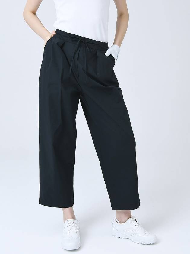 Light Cotton Nylon Span Pintuck Banding Wide Black Pants DO3242PT004 - DOYOUKNOWMC GOLF WEAR - BALAAN 2